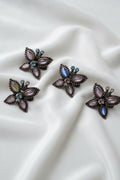 Vintage Butterfly Crystal Statement Ring