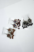 Vintage-Inspired Dangle Earrings – Beaded Statement Floral Design
