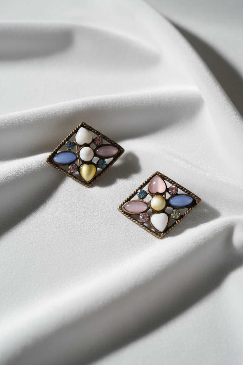 Midnight Bloom Art Deco Statement Ring
