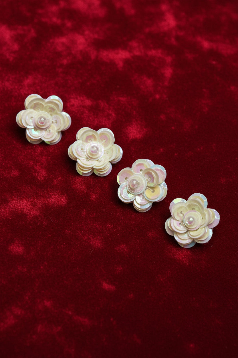 Bloom Sequin Floral Rings -     Adjustable