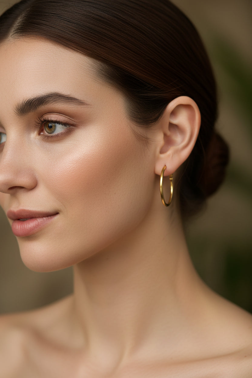 Classic Gold Hoop Earrings – Sleek Minimal Design