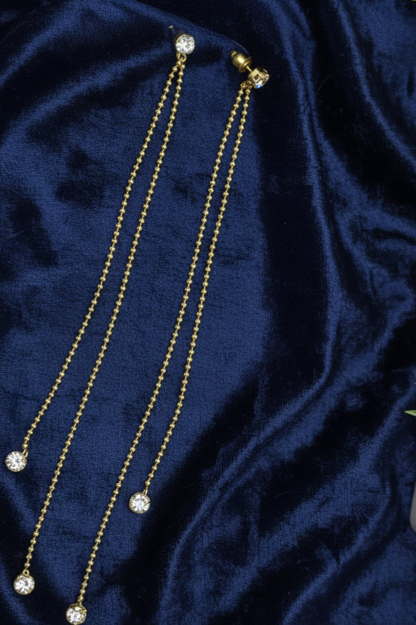 Crystal Chain Drop Earrings